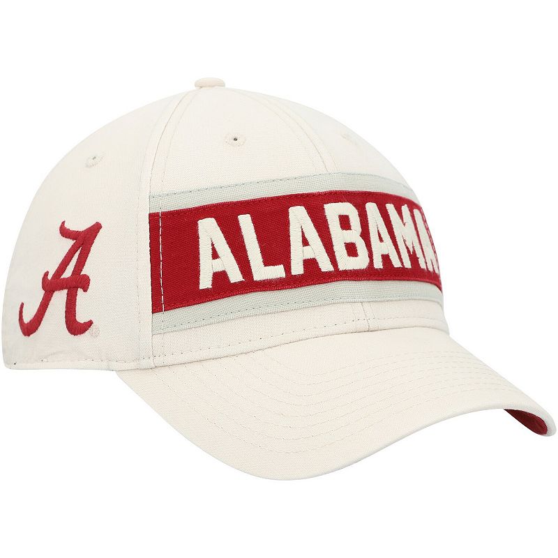 Mens 47 Cream Alabama Crimson Tide Crossroad MVP Adjustable Hat, Beige Ov