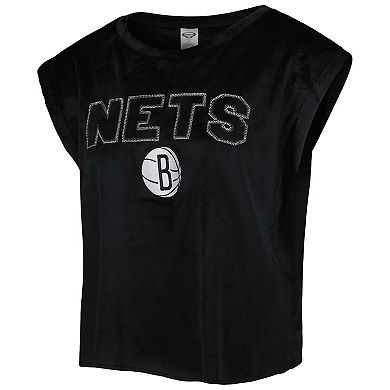 Women's Concepts Sport Black Brooklyn Nets Intermission T-Shirt & Shorts Sleep Set