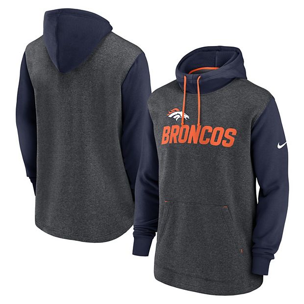 Women's Nike Navy Denver Broncos High Hip Performance Long Sleeve T-Shirt