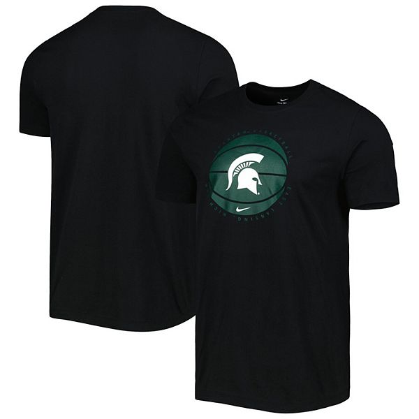 Men's Nike Black Michigan State Spartans Basketball Logo TShirt