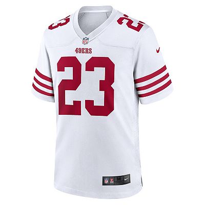 Men s Nike Christian McCaffrey White San Francisco 49ers Game Player Jersey