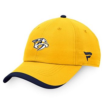 Men's Fanatics Branded Gold Nashville Predators Authentic Pro Rink Pinnacle Adjustable Hat