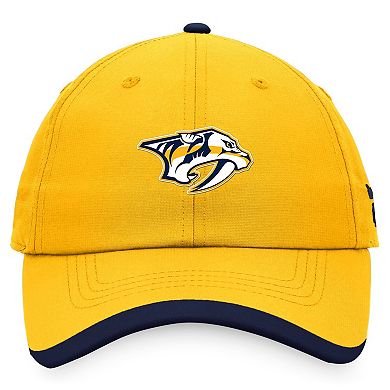 Men's Fanatics Branded Gold Nashville Predators Authentic Pro Rink Pinnacle Adjustable Hat