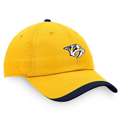 Men's Fanatics Branded Gold Nashville Predators Authentic Pro Rink Pinnacle Adjustable Hat