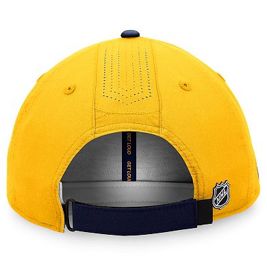 Men's Fanatics Branded Gold Nashville Predators Authentic Pro Rink Pinnacle Adjustable Hat