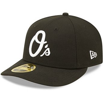 Men's New Era Baltimore Orioles Black & White Low Profile 59FIFTY Fitted Hat