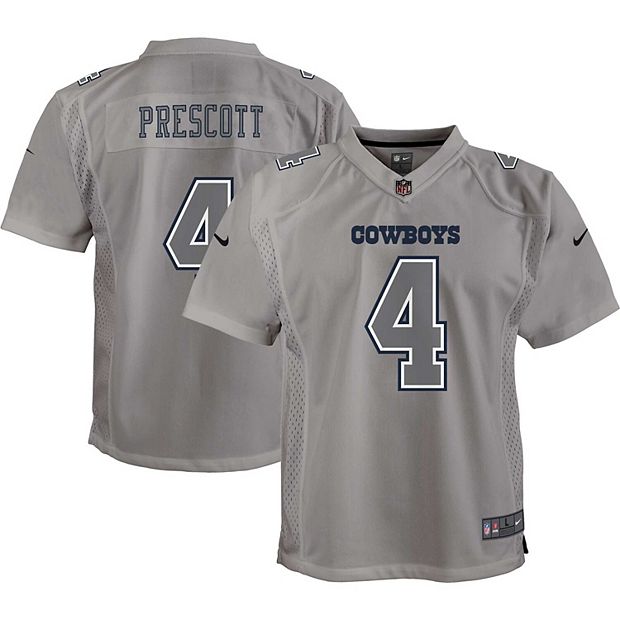 Men's Nike Dak Prescott Gray Dallas Cowboys Atmosphere Fashion Game Jersey Size: Small