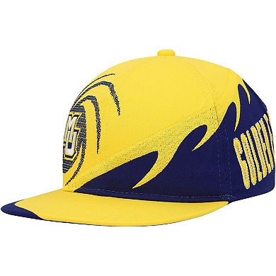 Youth Mitchell & Ness Gold/Blue Marquette Golden Eagles Spiral Snapback Hat
