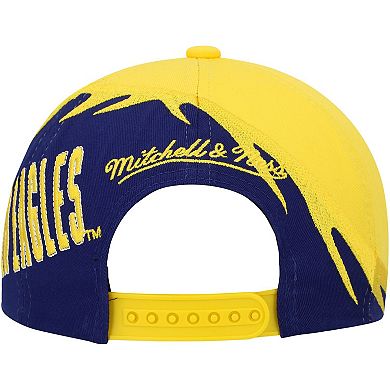 Youth Mitchell & Ness Gold/Blue Marquette Golden Eagles Spiral Snapback Hat