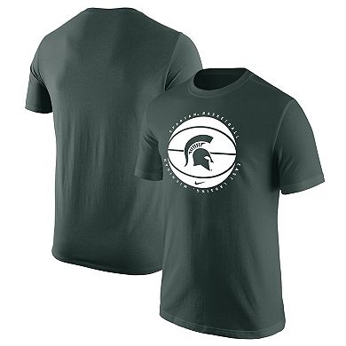 Men's Nike Green Michigan State Spartans Basketball Logo T-Shirt
