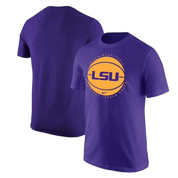 Men S Nike Purple Lsu Tigers Basketball Logo T Shirt