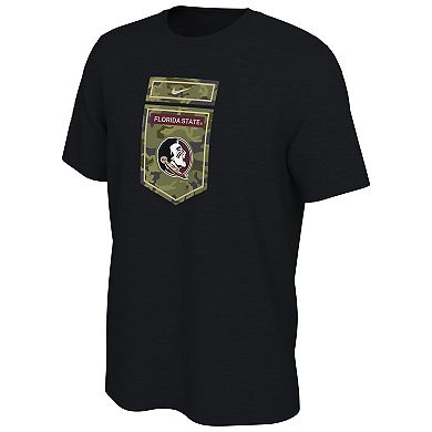 Men's Nike Black Florida State Seminoles Veterans Camo T-Shirt