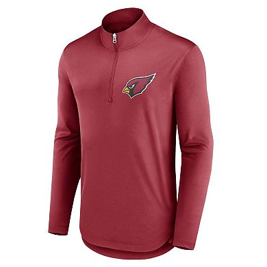 Men's Fanatics Branded Cardinal Arizona Cardinals Tough Minded Quarter-Zip Top