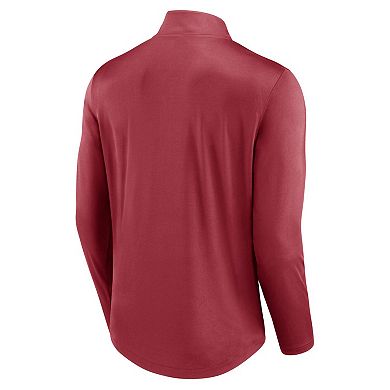 Men's Fanatics Branded Cardinal Arizona Cardinals Tough Minded Quarter-Zip Top