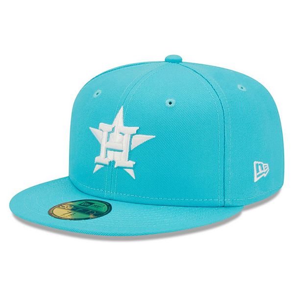 New Era Blue Houston Astros Vice Highlighter Logo 59FIFTY Fitted Hat