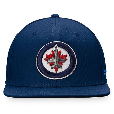 Men's Fanatics Branded Navy Winnipeg Jets Core Primary Logo Fitted Hat