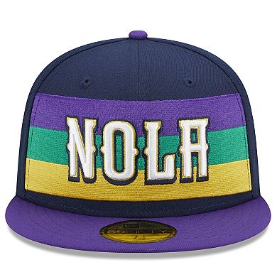 Men's New Era  Navy New Orleans Pelicans 2022/23 City Edition Official 59FIFTY Fitted Hat
