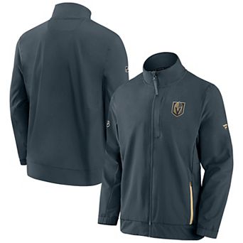Men's Fanatics Branded Gray Vegas Golden Knights Authentic Pro Rink Coaches Full-Zip Jacket
