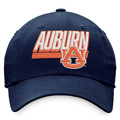 Men's Top of the World Navy Auburn Tigers Slice Adjustable Hat