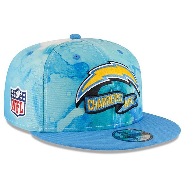 Men's New Era Powder Blue/Gold Los Angeles Chargers 2023 Sideline Low Profile 9FIFTY Snapback Hat