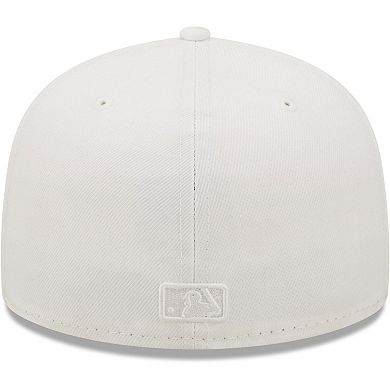 Men's New Era Cincinnati Reds White on White 59FIFTY Fitted Hat