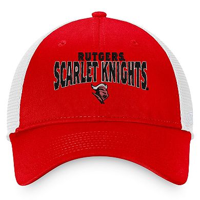 Men's Top of the World Scarlet/White Rutgers Scarlet Knights Breakout Trucker Snapback Hat