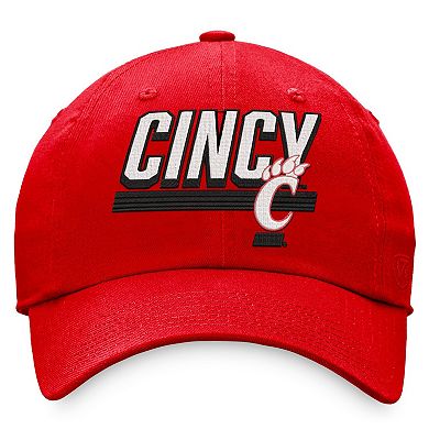 Men's Top of the World Red Cincinnati Bearcats Slice Adjustable Hat