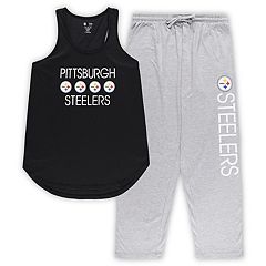 Youth Pittsburgh Steelers Heathered Gray Long Sleeve T-Shirt & Pants Sleep  Set