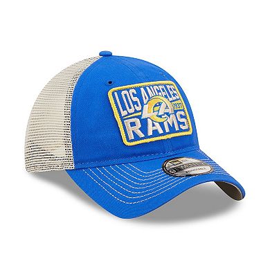 Men's New Era Royal/Natural Los Angeles Rams Devoted Trucker 9TWENTY Snapback Hat