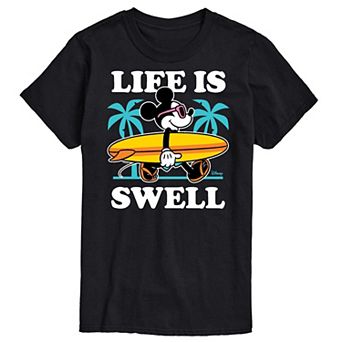 Disney's Mickey Mouse Men's Palm Trees "Life Is Swell" Graphic Tee