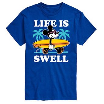 Disney's Mickey Mouse Men's Palm Trees "Life Is Swell" Graphic Tee