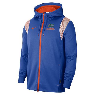 Men's Nike Royal Florida Gators 2022 Sideline Lockup Performance Full-Zip Hoodie Jacket