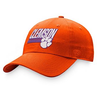 Men's Top of the World Orange Clemson Tigers Slice Adjustable Hat