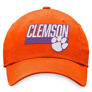 Men's Top of the World Orange Clemson Tigers Slice Adjustable Hat