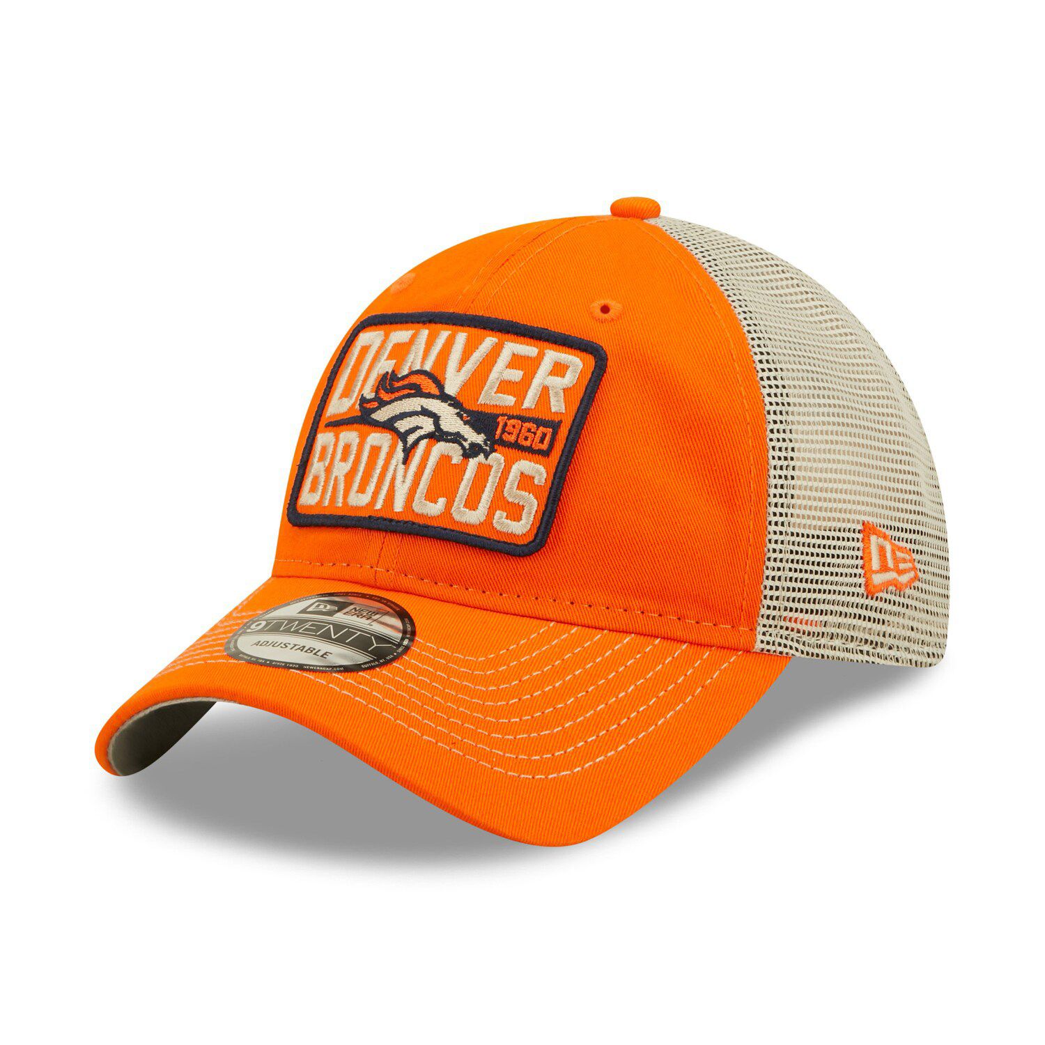 Men's New Era Graphite/Orange Denver Broncos 2021 NFL Draft Trucker  39THIRTY Flex Hat