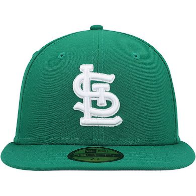 Men's New Era Kelly Green St. Louis Cardinals White Logo 59FIFTY Fitted Hat