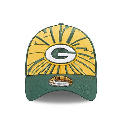 Men's New Era Green/Gold Green Bay Packers Shattered 39THIRTY Flex Hat