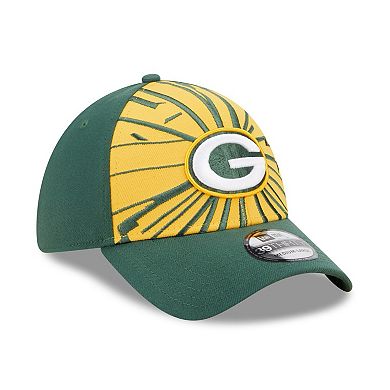 Men's New Era Green/Gold Green Bay Packers Shattered 39THIRTY Flex Hat