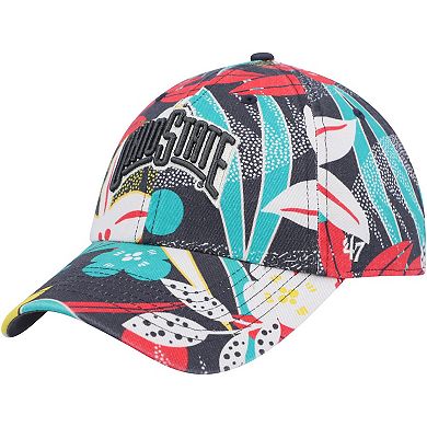 Women's '47 Charcoal Ohio State Buckeyes Plumeria Clean Up Adjustable Hat