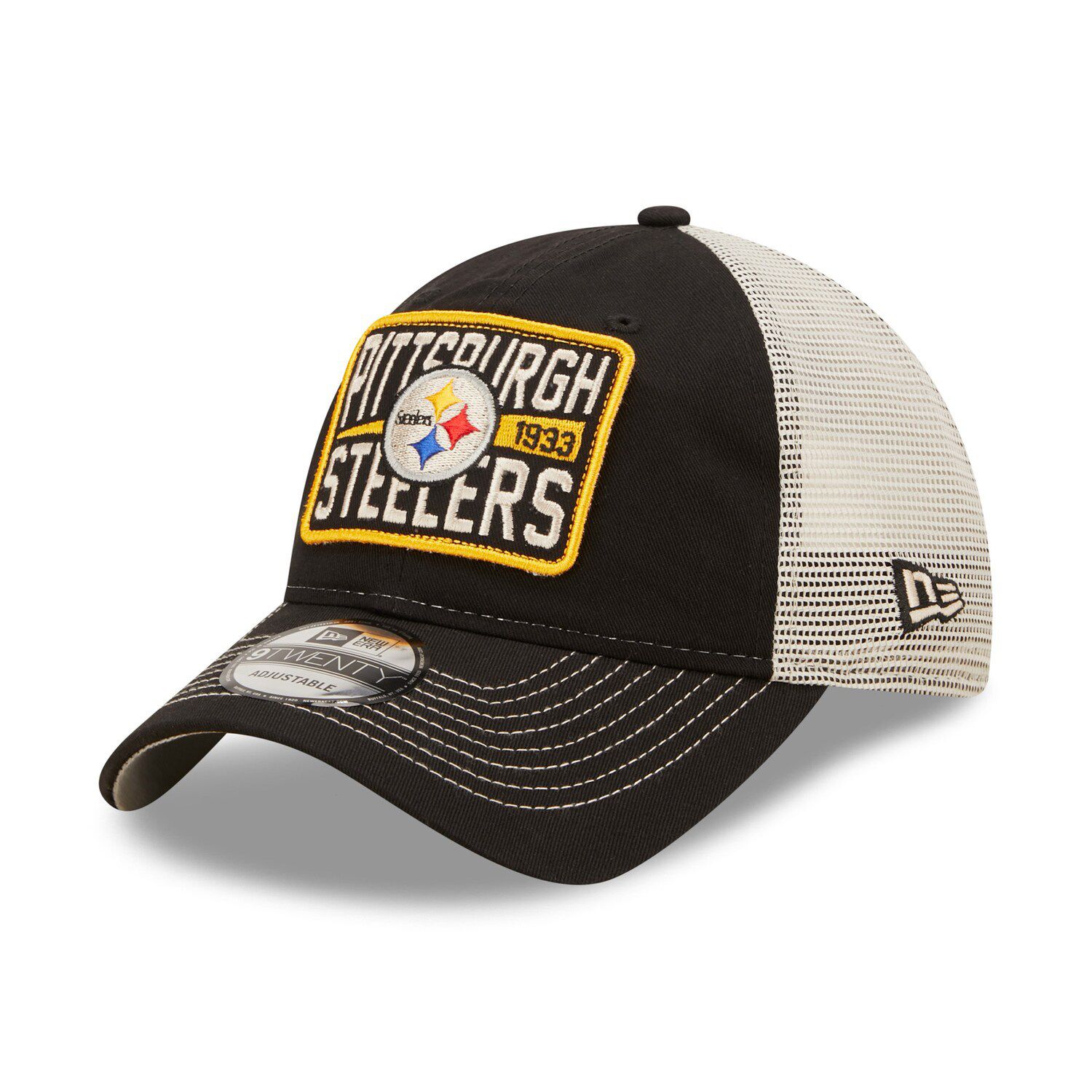 Youth Mitchell & Ness Black Pittsburgh Steelers Throwback Precurve Snapback  Hat