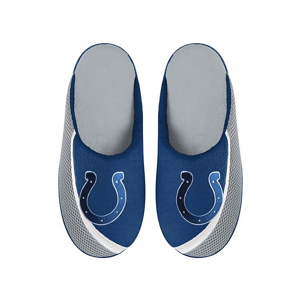 Men's FOCO Indianapolis Colts Big Logo Color Edge Slippers