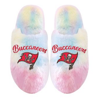 Youth FOCO Tampa Bay Buccaneers Rainbow Script Slippers