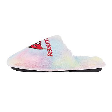 Youth FOCO Tampa Bay Buccaneers Rainbow Script Slippers