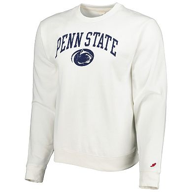 Men's League Collegiate Wear White Penn State Nittany Lions 1965 Arch Essential Fleece Pullover Sweatshirt