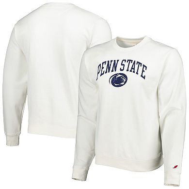 Men's League Collegiate Wear White Penn State Nittany Lions 1965 Arch Essential Fleece Pullover Sweatshirt