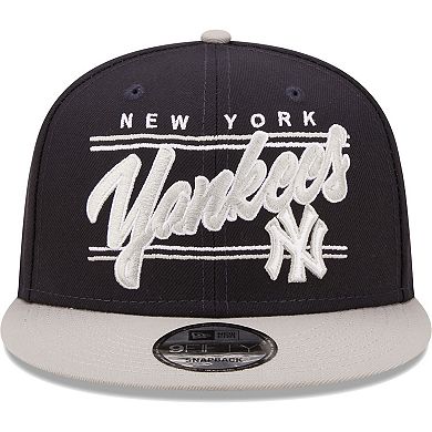 Men's New Era Navy/Gray New York Yankees Team Script 9FIFTY Adjustable Snapback Hat