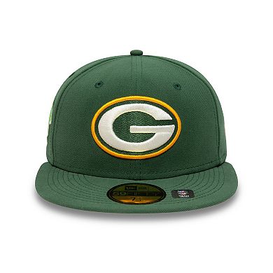 Men's New Era Green Green Bay Packers Super Bowl XXXI Citrus Pop 59FIFTY Fitted Hat