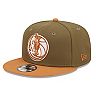 Men's New Era Olive/Brown Dallas Mavericks Two-Tone Color Pack 9FIFTY Snapback Hat