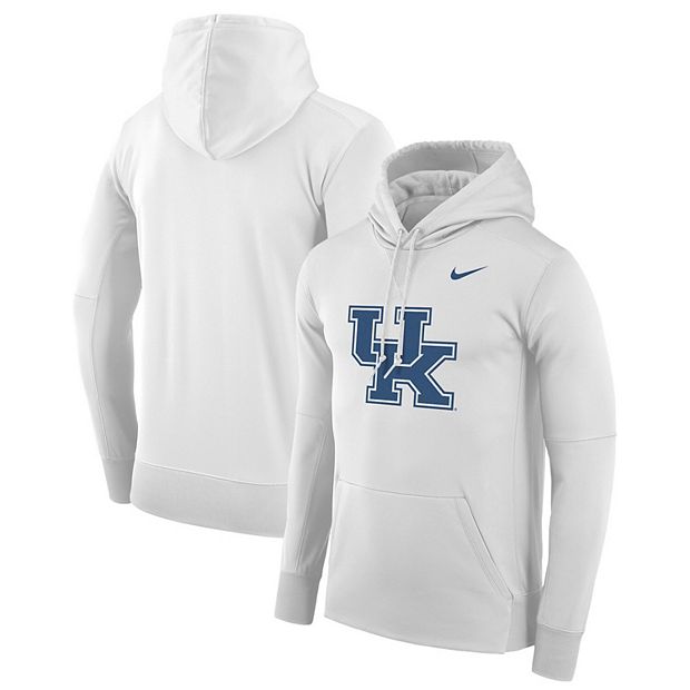 Men s Nike White Kentucky Wildcats Performance Pullover Hoodie