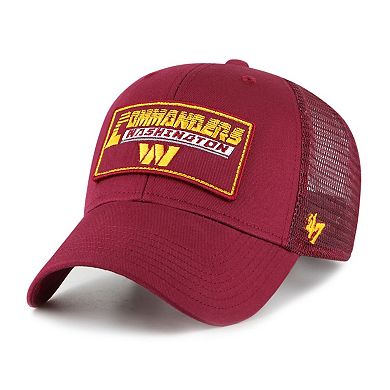 Youth '47 Burgundy Washington Commanders Levee MVP Trucker Adjustable Hat